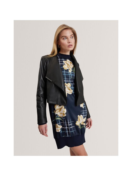 Ted Baker London - Riyoze Cropped Wrap Jacket -nahkatakki - BLACK | Stockmann - photo 2