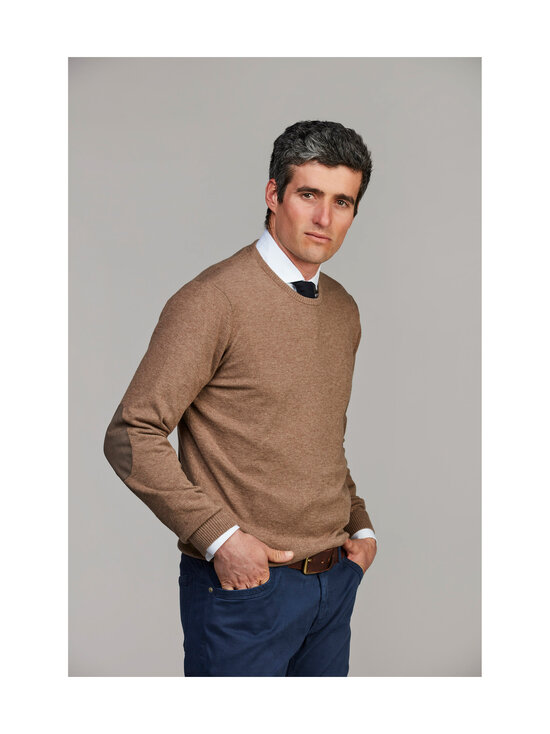 HANSEN&JACOB - Kudum Crew Neck E-Patch - DARK BEIGE 62 | Stockmann - photo 3
