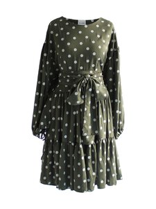 Lili Marleena - Polka Dot Midi Puff kleita - GREEN | Stockmann