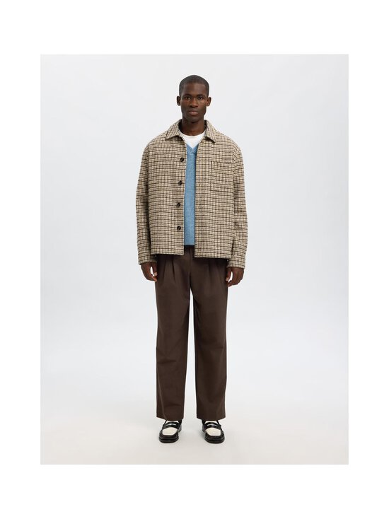 Selected - Pealissärk SlhGari Regular Fit - EGRET CHECKS:HOUNDSTOOTH MULTI | Stockmann - photo 4