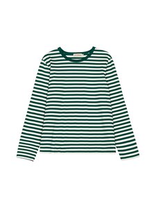 Marimekko - Tasaraita Unisex -trikoopaita - 061 DARK GREEN, OFF WHITE | Stockmann