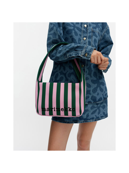 Marimekko - Knitted Merirosvo -olkalaukku - 360 PINK, DARK GREEN | Stockmann - photo 4