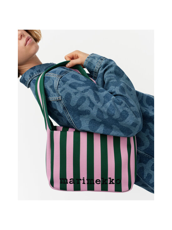 Marimekko - Knitted Merirosvo -olkalaukku - 360 PINK, DARK GREEN | Stockmann - photo 5
