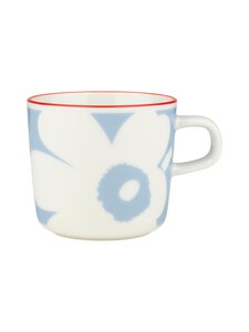 Marimekko - Juhla Unikko -kahvikuppi 2 dl - WHITE, LT.BLUE, ORANGE RED | Stockmann