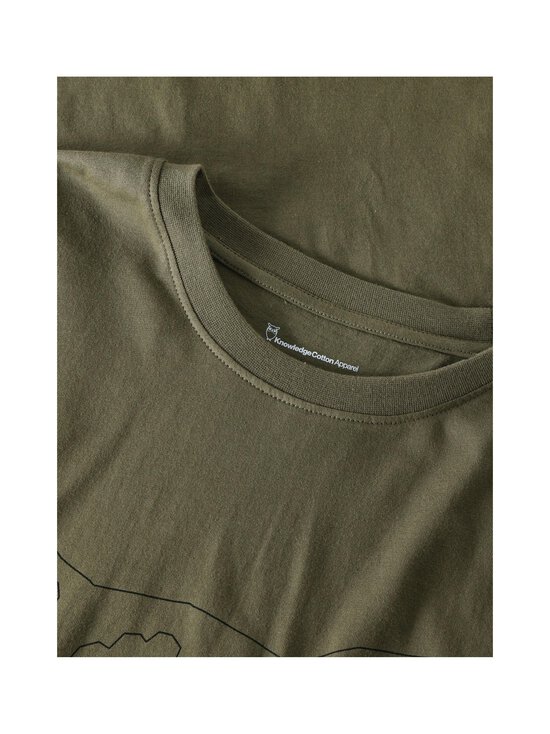 Knowledge Cotton Apparel - Front Owl Print T-krekls - 1068 BURNED OLIVE | Stockmann - photo 3