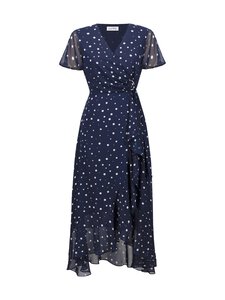 Joseph Ribkoff - Chiffon Print Wrap- mekko - 2229 MIDNIGHT BLUE/VANILLA | Stockmann