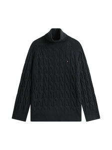 Tommy Hilfiger Curve - Soft Wool Rollneck adīts vilnas džemperis - BDS BLACK | Stockmann