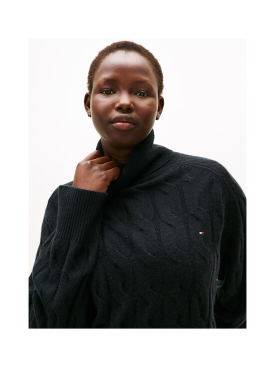 Tommy Hilfiger Curve - Soft Wool Rollneck adīts vilnas džemperis - BDS BLACK | Stockmann - photo 4
