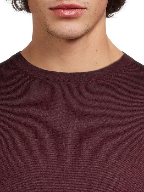 ESSENTIALS by Stockmann - Ethan-merinoneulepaita - AUBERGINE 171614 | Stockmann - photo 4
