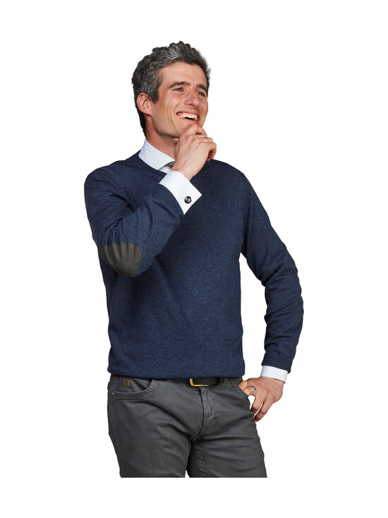 HANSEN&JACOB - Kudum Crew Neck E-Patch - DARK BLUE 47 | Stockmann - photo 1