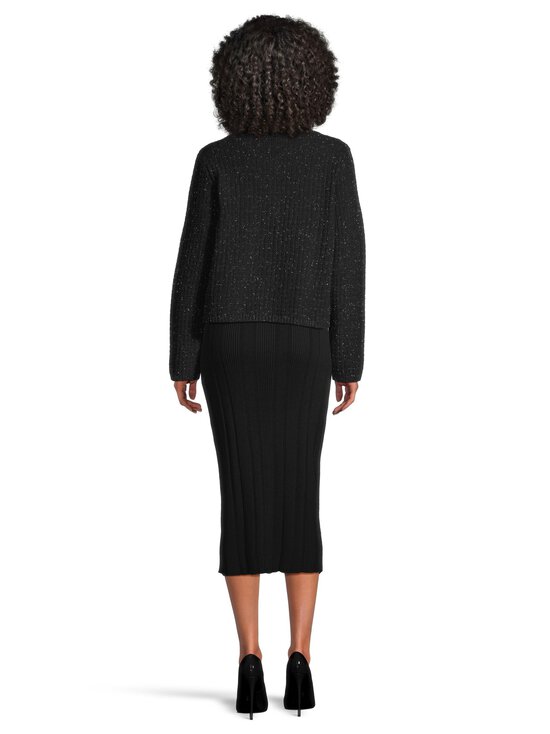 NOOM - Jasmin Cropped Structure -neuletakki - BLACK MEL MCXYO1 C100 | Stockmann - photo 3