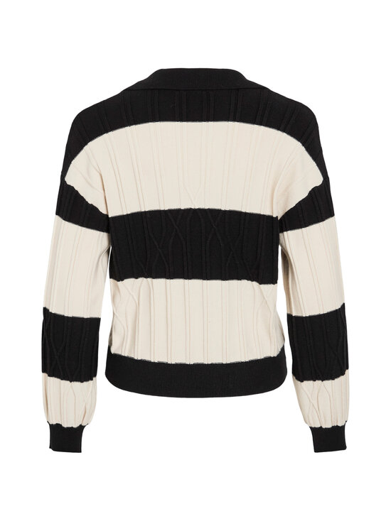 Vila - Vilunta V-neck pikeeneule - BIRCH STRIPES:BLACK BEAUTY | Stockmann - photo 2