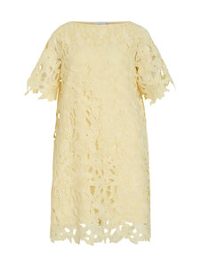 Vila - Visienna Boatneck 3/4 -lyhyt pitsimekko - PASTEL YELLOW | Stockmann