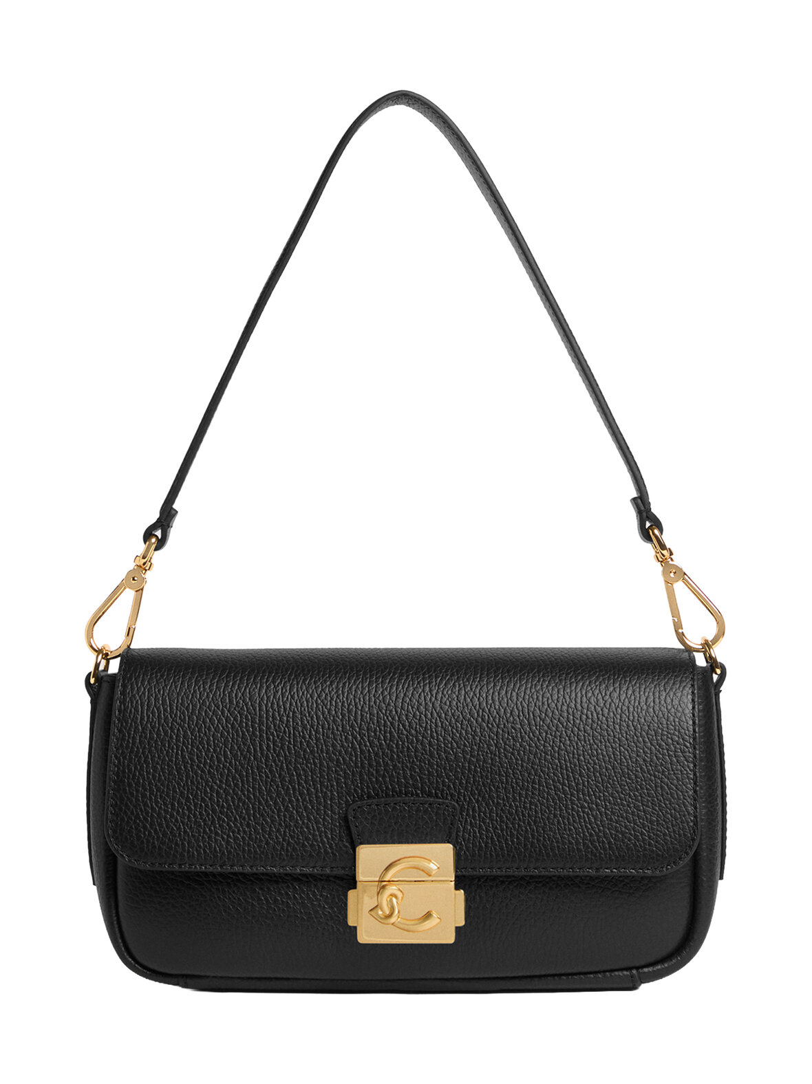 C-me lock grained leather -käsilaukku