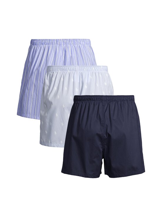 Polo Ralph Lauren - Open Boxer apakšbikses 3 gab. - 3PK OX BLU AOP/CR NVY/BLU STRP - photo 2 Polo Ralph Lauren - Open Boxer apakšbikses 3 gab. - 3PK OX BLU AOP/CR NVY/BLU STRP | Stockmann - photo 2