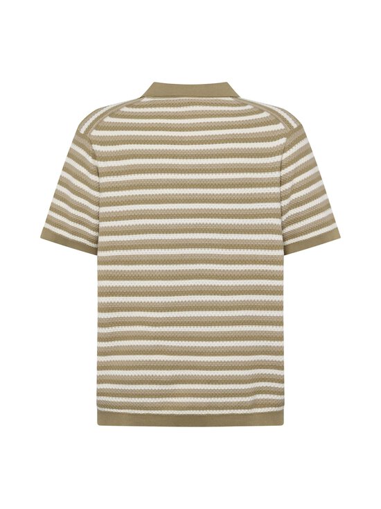 Knowledge Cotton Apparel - Organic Cotton Striped Polo t-paita - 8030 BEIGE STRIPE | Stockmann - photo 2