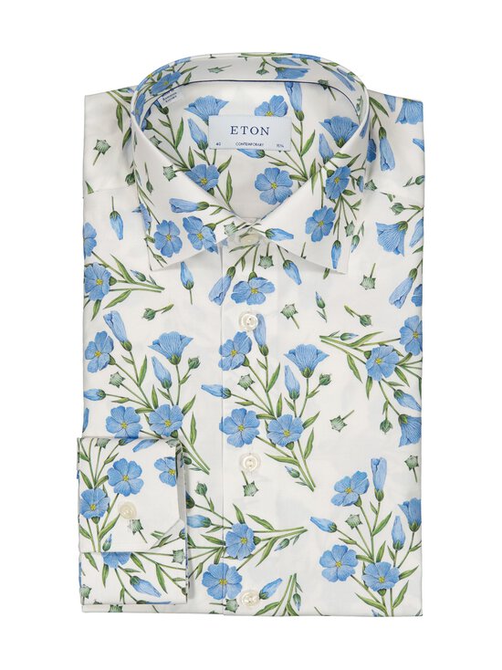 Eton – Contemporary Fit Melange Floral -kauluspaita