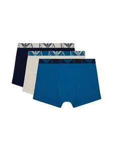 Emporio Armani - Bokserid Trunk, 3-pakk - MB637 OCTA/LG MEL GREY/BLU | Stockmann