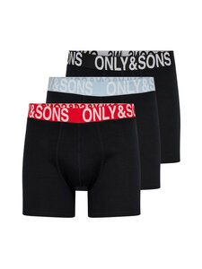 Only & Sons - OnsFiz Solid bokseršorti 3-gab. - BLACK PACK:COLORFUL WASITBAND | Stockmann