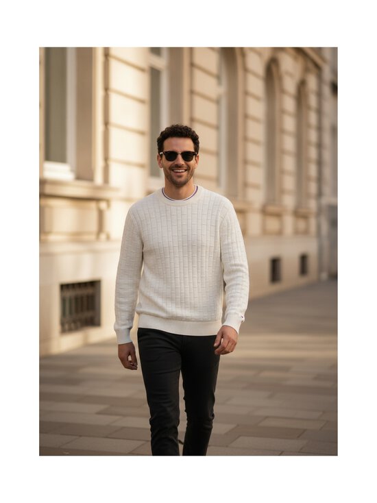 Tommy Hilfiger - Mock Cable Crew Neck -neule - Z00 IVORY PETAL | Stockmann - photo 2