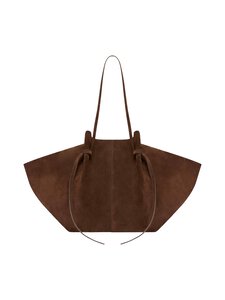 YUZEFI - Large Mochi Suede -nahkalaukku - CHOCOLATE | Stockmann