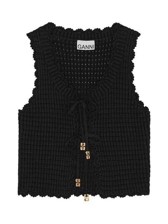 Ganni - Textured Lace -neuletoppi - 099 BLACK - photo 1 Ganni - Textured Lace -neuletoppi - 099 BLACK | Stockmann - photo 1