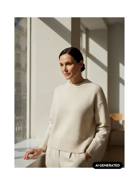 Vila - ViSia O-neck -neulepusero - BIRCH DETAIL:MELANGE | Stockmann - photo 3