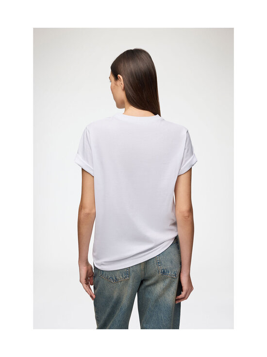 Ganni - Basic Relaxed Teddy Mushrooms t-paita - NULL BRIGHT WHITE | Stockmann - photo 4