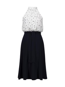 Joseph Ribkoff - Satin Dot Print -mekko - 2366 VANILLA/MIDNIGHT BLUE | Stockmann