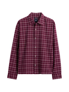 GAP - Relaxed Crop Oxford -kauluspaita - BURGUNDY PLAID | Stockmann