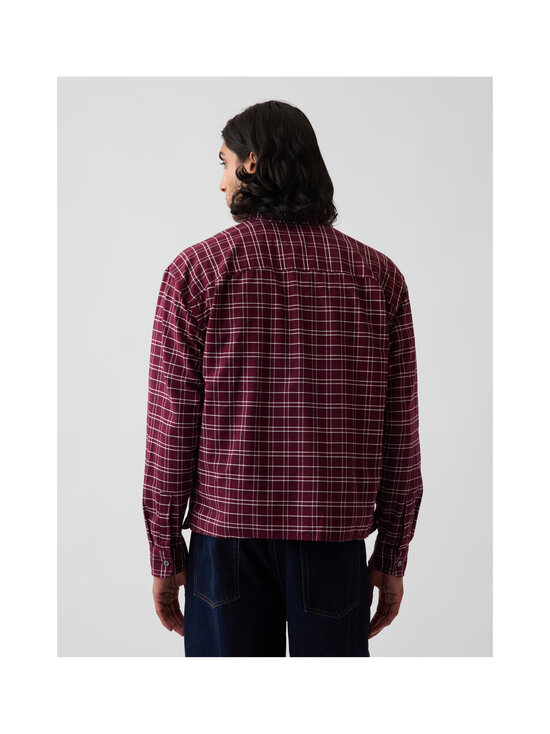 GAP - Relaxed Crop Oxford -kauluspaita - BURGUNDY PLAID | Stockmann - photo 3