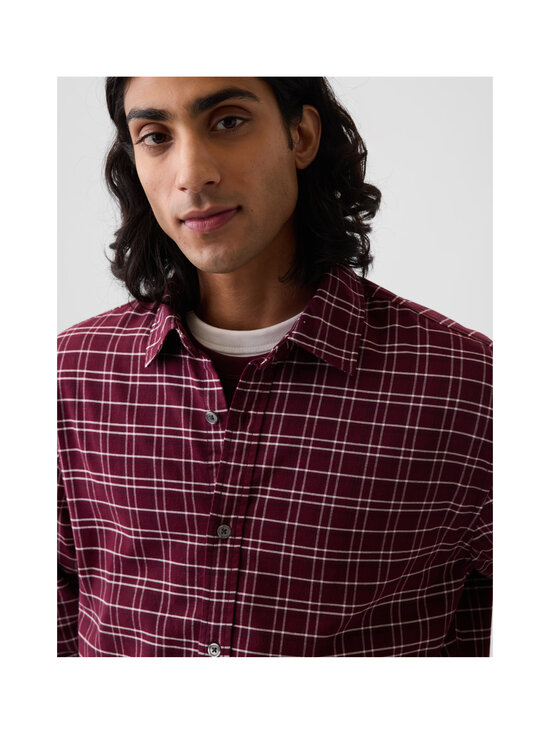 GAP - Relaxed Crop Oxford -kauluspaita - BURGUNDY PLAID | Stockmann - photo 4