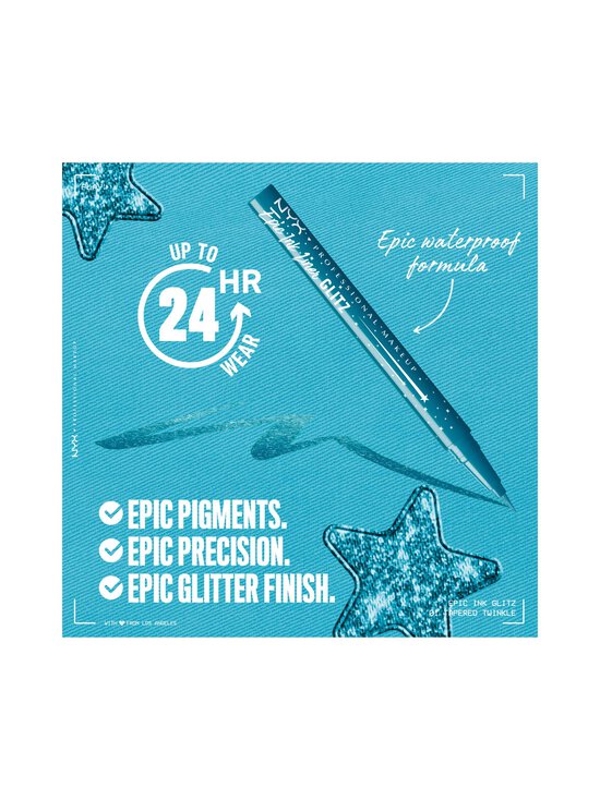 NYX Professional Makeup - Vedel silmalainer Epic Ink Glitz Waterproof Liner - 01 TAPERED TWINKLE | Stockmann - photo 4
