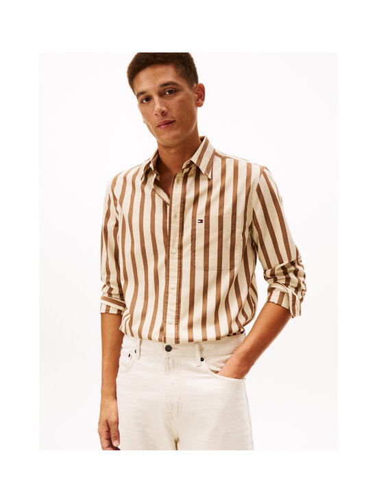 Tommy Hilfiger - Flex Bold Strip -popliinikauluspaita - 0AA HIGHLAND KHAKI / STRIPE | Stockmann - photo 2