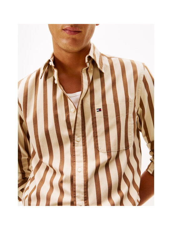 Tommy Hilfiger - Flex Bold Strip -popliinikauluspaita - 0AA HIGHLAND KHAKI / STRIPE | Stockmann - photo 5