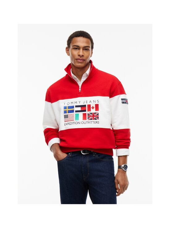 Tommy Jeans - Outdoors Zip Mock džemperis - XMA SCARLET FLARE | Stockmann - photo 3