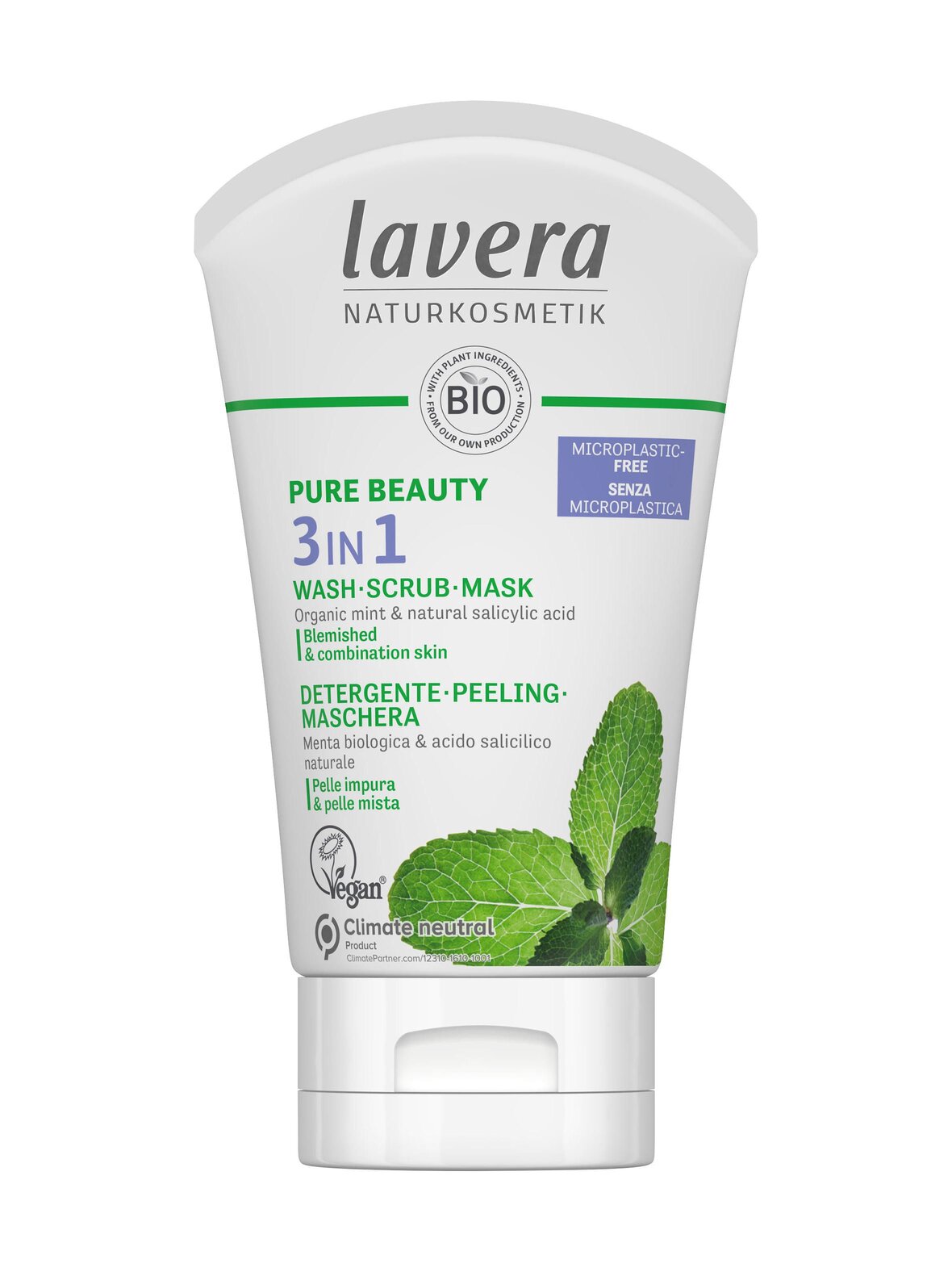 Pure Beauty 3IN1 Wash Scrub Mask -monitoimi puhdistusaine 125 ml