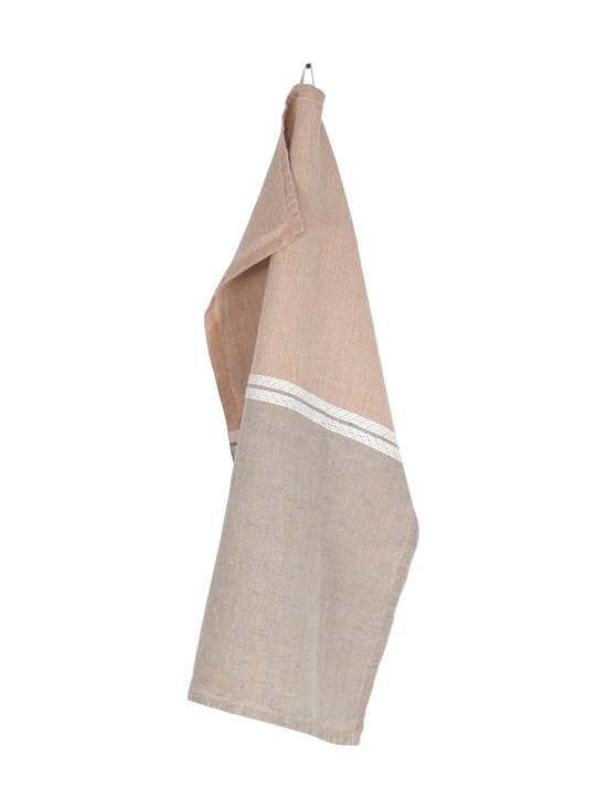 Lapuan Kankurit - Venla-pellavapyyhe - 7 MELANGE CINNAMON-WHITE | Stockmann - photo 1