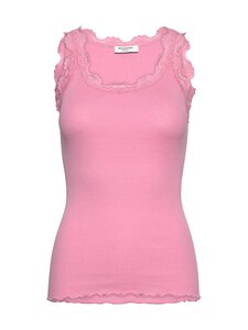 Rosemunde - RWBabette U-neck Lace - silkki-puuvillatoppi - 045 SEA PINK | Stockmann