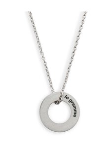 le gramme - 1.1g Polished and Brushed Sterling Silver Round -kaulakoru - SILVER | Stockmann