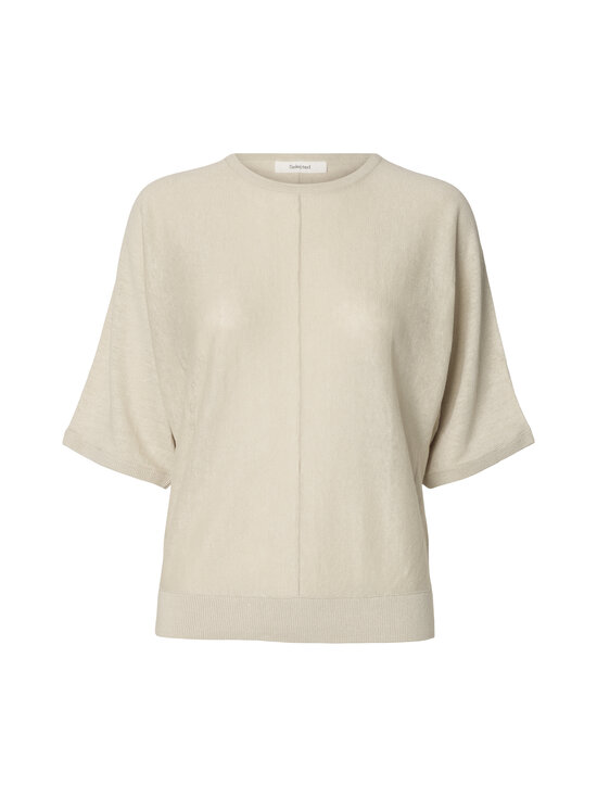 Selected - SlfJane 2/4 Bat O-Neck -pellavaneule - SANDSHELL | Stockmann - photo 1