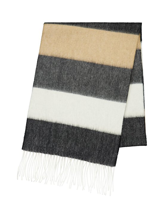 Stockholm Kravatt - Striped Wool Cashmere -kaulaliina 30 x 190 cm - 1 BLACK BEIGE | Stockmann - photo 1