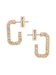 Allsaints - AS Pave Hex Rectangle Huggie -korvakorut - WARM BRASS | Stockmann
