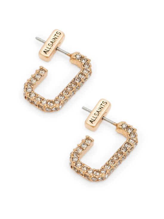 Allsaints - AS Pave Hex Rectangle Huggie -korvakorut - WARM BRASS | Stockmann - photo 2