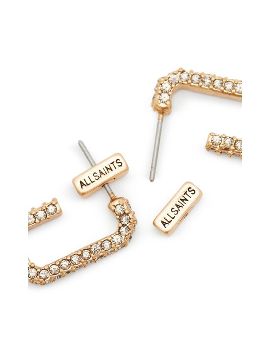 Allsaints - AS Pave Hex Rectangle Huggie -korvakorut - WARM BRASS | Stockmann - photo 3