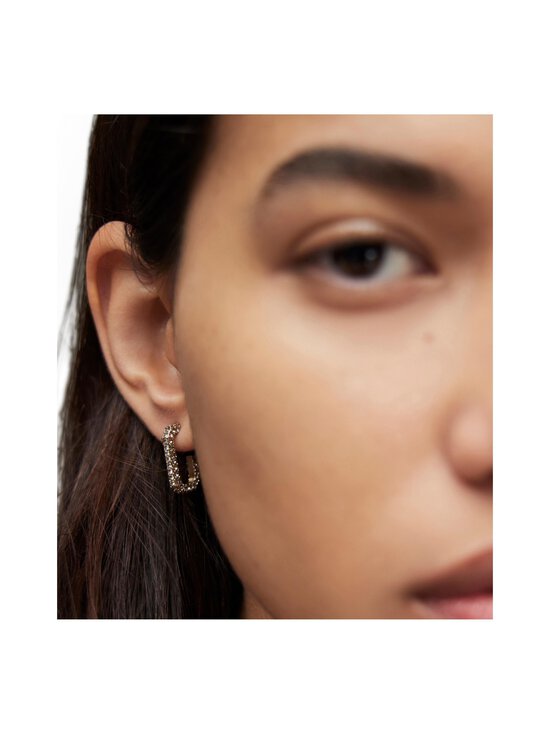 Allsaints - AS Pave Hex Rectangle Huggie -korvakorut - WARM BRASS | Stockmann - photo 4