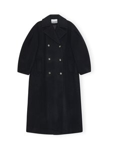 Ganni - Pitkä villakangastakki - 683 SKY CAPTAIN | Stockmann