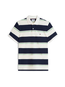 Tommy Hilfiger - Polosärk Varied Roadmap Stripe Regular - 0A4 CARBON NAVY / MULTI | Stockmann