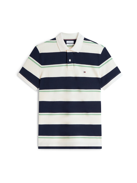 Tommy Hilfiger - Polosärk Varied Roadmap Stripe Regular - 0A4 CARBON NAVY / MULTI | Stockmann - photo 1