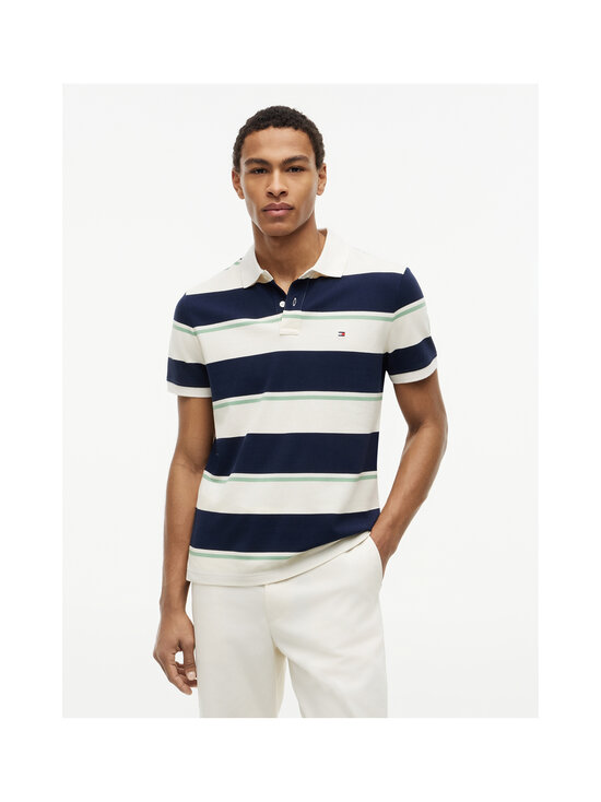Tommy Hilfiger - Polosärk Varied Roadmap Stripe Regular - 0A4 CARBON NAVY / MULTI | Stockmann - photo 3